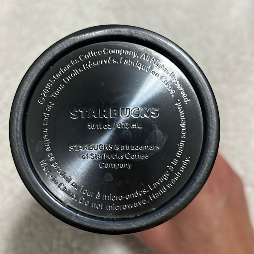 Starbucks stainless steel tumbler 16 oz 2016 Collection bluish grey - Picture 3 of 8